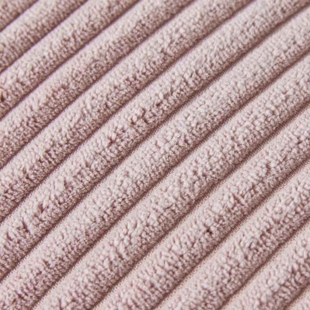 Blush Pink Corduroy Luxury Velvet Pompom Bed/Sofa Throw Pillow Cover/CaseSet - Picture 5 of 8